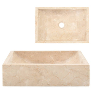 Galleria Design Sink 45x30x12 cm Marble High Gloss Cream