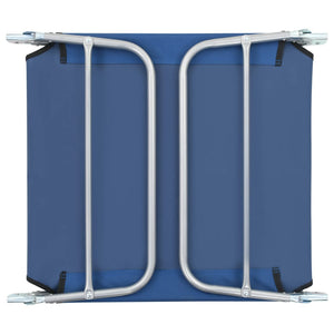 Galleria Design Folding Sun Loungers 2 pcs Steel and Fabric Blue