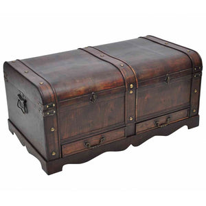 Galleria Design Treasure Chest Wood Black 90x51x42 cm