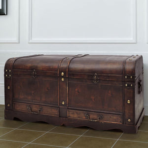 Galleria Design Treasure Chest Wood Black 90x51x42 cm