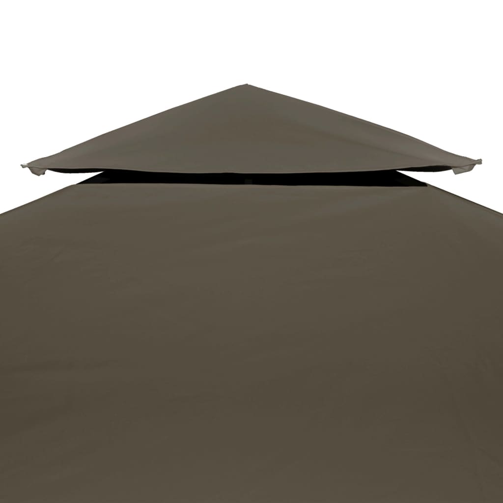 Galleria Design 2-Tier Gazebo Top Cover 310 g/m² 3x3 m Taupe