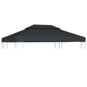 Galleria Design 2-Tier Gazebo Top Cover 310 g/m² 4x3 m Anthracite