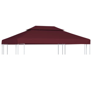 Galleria Design 2-Tier Gazebo Top Cover 310 g/m² 4x3 m Bordeaux