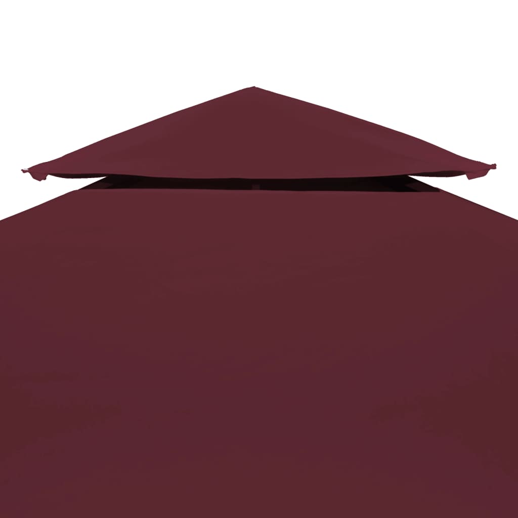 Galleria Design 2-Tier Gazebo Top Cover 310 g/m² 4x3 m Bordeaux