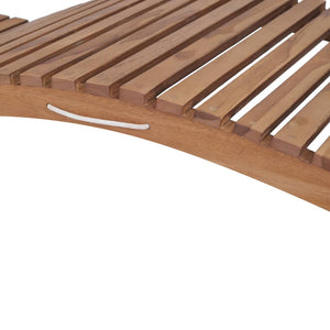 Galleria Design Folding Sun Lounger Solid Teak Wood