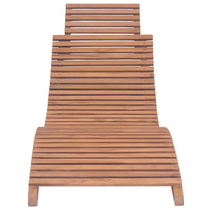 Galleria Design Folding Sun Lounger Solid Teak Wood