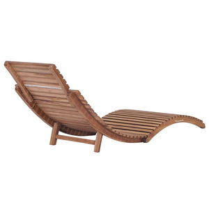 Galleria Design Folding Sun Lounger Solid Teak Wood