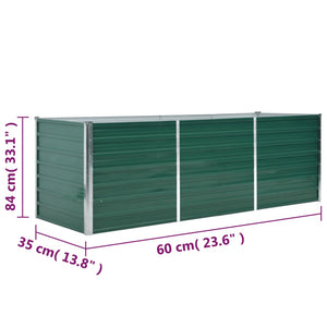 Galleria Design Garden Raised Bed Galvanised Steel 240x80x77 cm Green