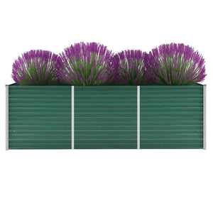 Galleria Design Garden Raised Bed Galvanised Steel 240x80x77 cm Green