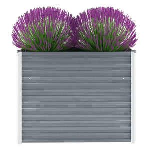 Galleria Design Garden Raised Bed Galvanised Steel 100x40x77 cm Grey