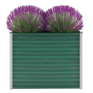 Galleria Design Garden Raised Bed Galvanised Steel 100x40x77 cm Green