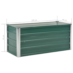 Galleria Design Garden Raised Bed Galvanised Steel 100x40x45 cm Green