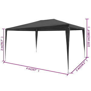 Galleria Design Party Tent 3x4 m PE Anthracite