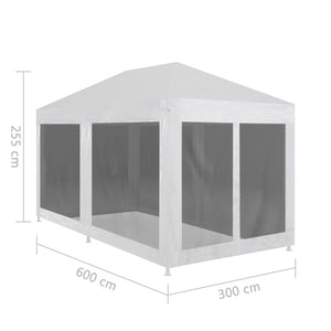 Galleria Design Party Tent with 6 Mesh Sidewalls 6x3 m