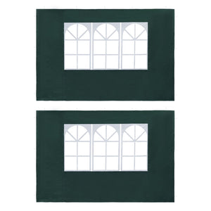 Galleria Design Party Tent Sidewall 2 pcs with Window PE Green