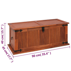 Galleria Design Storage Chest 90x45x40 cm Solid Acacia Wood