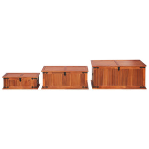 Galleria Design Storage Chests 3 pcs Solid Acacia Wood