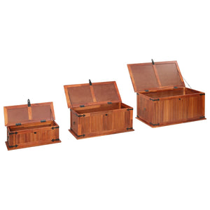 Galleria Design Storage Chests 3 pcs Solid Acacia Wood