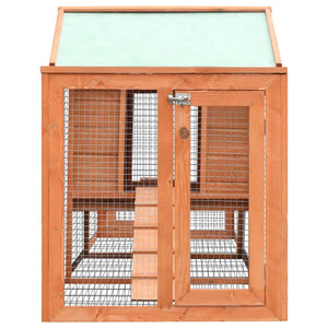 Galleria Design Rabbit Hutch Solid Pine & Fir Wood 310x70x87 cm