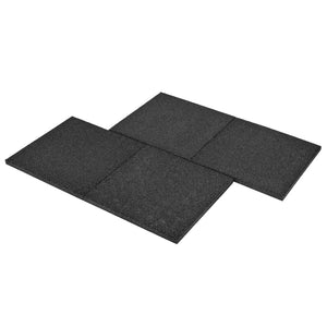 Galleria Design Fall Protection Tiles 6 pcs Rubber 50x50x3 cm Black