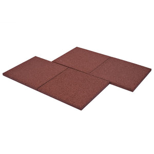 Galleria Design Fall Protection Tiles 6 pcs Rubber 50x50x3 cm Red