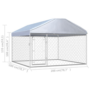 Galleria Design Outdoor Dog Kennel with Roof 200x200x135 cm