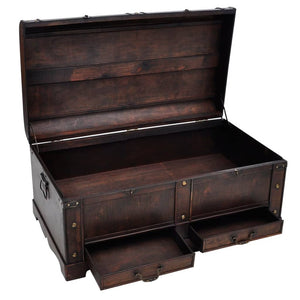 Galleria Design Wooden Treasure Chest Large Black