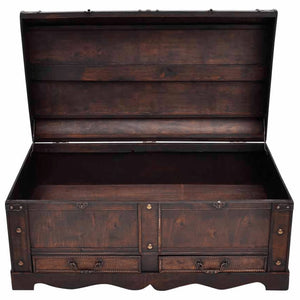 Galleria Design Wooden Treasure Chest Large Black