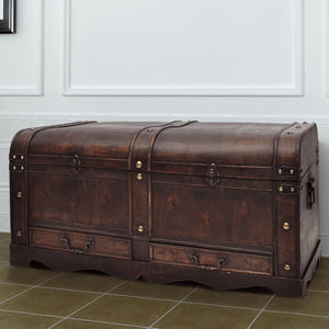 Galleria Design Wooden Treasure Chest Large Black