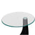 Galleria Design Coffee Table 2 pcs with Round Glass Top High Gloss Black