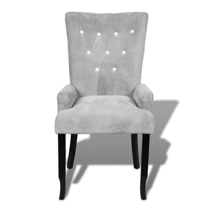 Galleria Design Armchair Silver Velvet