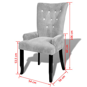 Galleria Design Armchair Silver Velvet