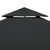 Galleria Design Gazebo Cover Canopy Replacement 310 g / m² Dark Grey 3 x 3 m