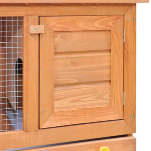 Galleria Design Outdoor Rabbit Hutch Small Animal House Pet Cage 1 Door Wood