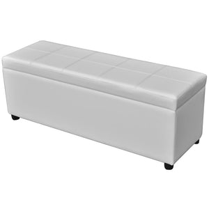 Galleria Design Long Storage Bench Wood White