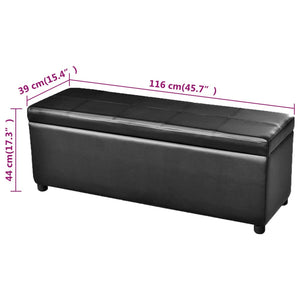 Galleria Design Long Storage Bench Wood Black