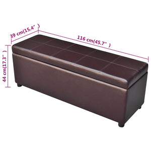 Galleria Design Long Storage Bench Wood Brown