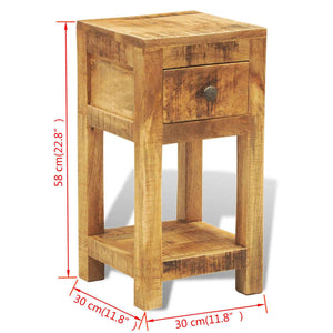 Galleria Design Nightstand with 1 Drawer Solid Mango Wood