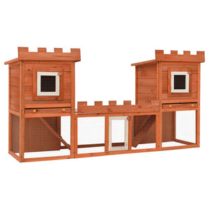 Galleria Design Outdoor Large Rabbit Hutch House Pet Cage Double House