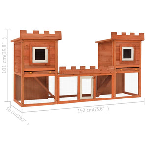 Galleria Design Outdoor Large Rabbit Hutch House Pet Cage Double House