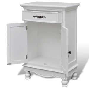 Galleria Design Wooden Cabinet with 2 Doors 1 Drawer White