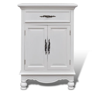 Galleria Design Wooden Cabinet with 2 Doors 1 Drawer White