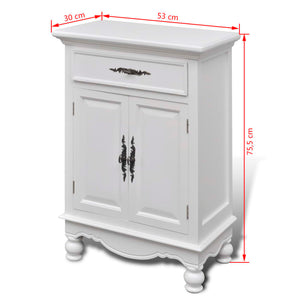 Galleria Design Wooden Cabinet with 2 Doors 1 Drawer White