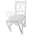 Galleria Design Dining Chairs 2 pcs White Pinewood