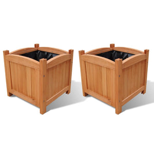 Galleria Design Wooden Raised Bed 30 x 30 x 30 cm Set of 2