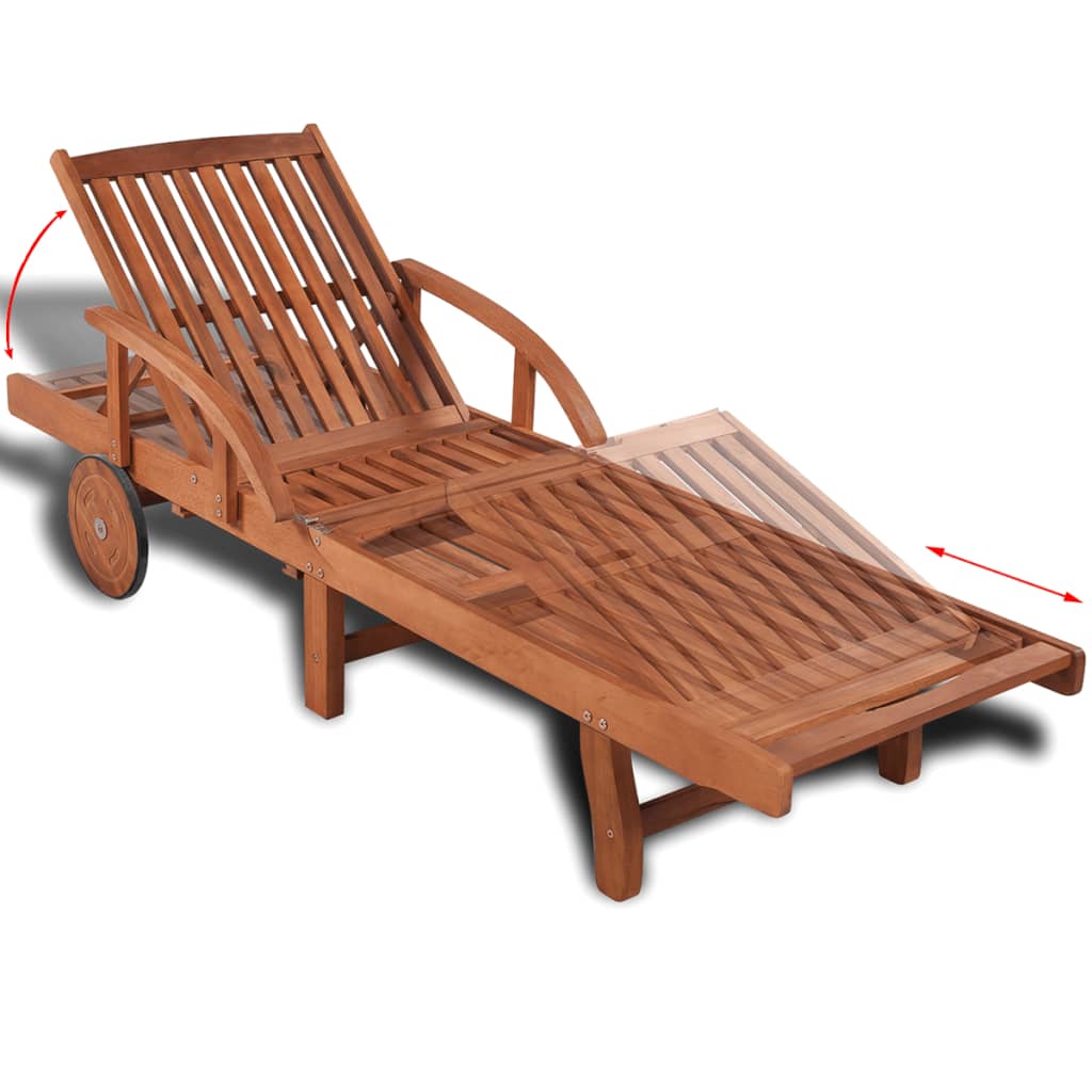 Galleria Design Sun Lounger Solid Acacia Wood