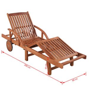 Galleria Design Sun Lounger Solid Acacia Wood