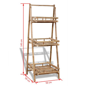 Galleria Design 3-Tier Folding Bamboo Plant Rack