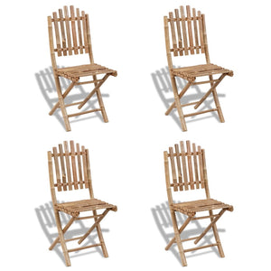 Galleria Design 5 Piece Folding Outdoor Dining Set Bamboo