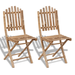 Galleria Design Folding Garden Chairs 2 pcs Bamboo